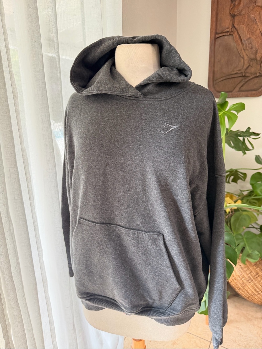 Gymshark Hoodie Small Gray Pullover Minimal Athleisure Gym Wear